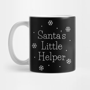 Santa's Little Helper. Cute Christmas design with snowflakes Mug